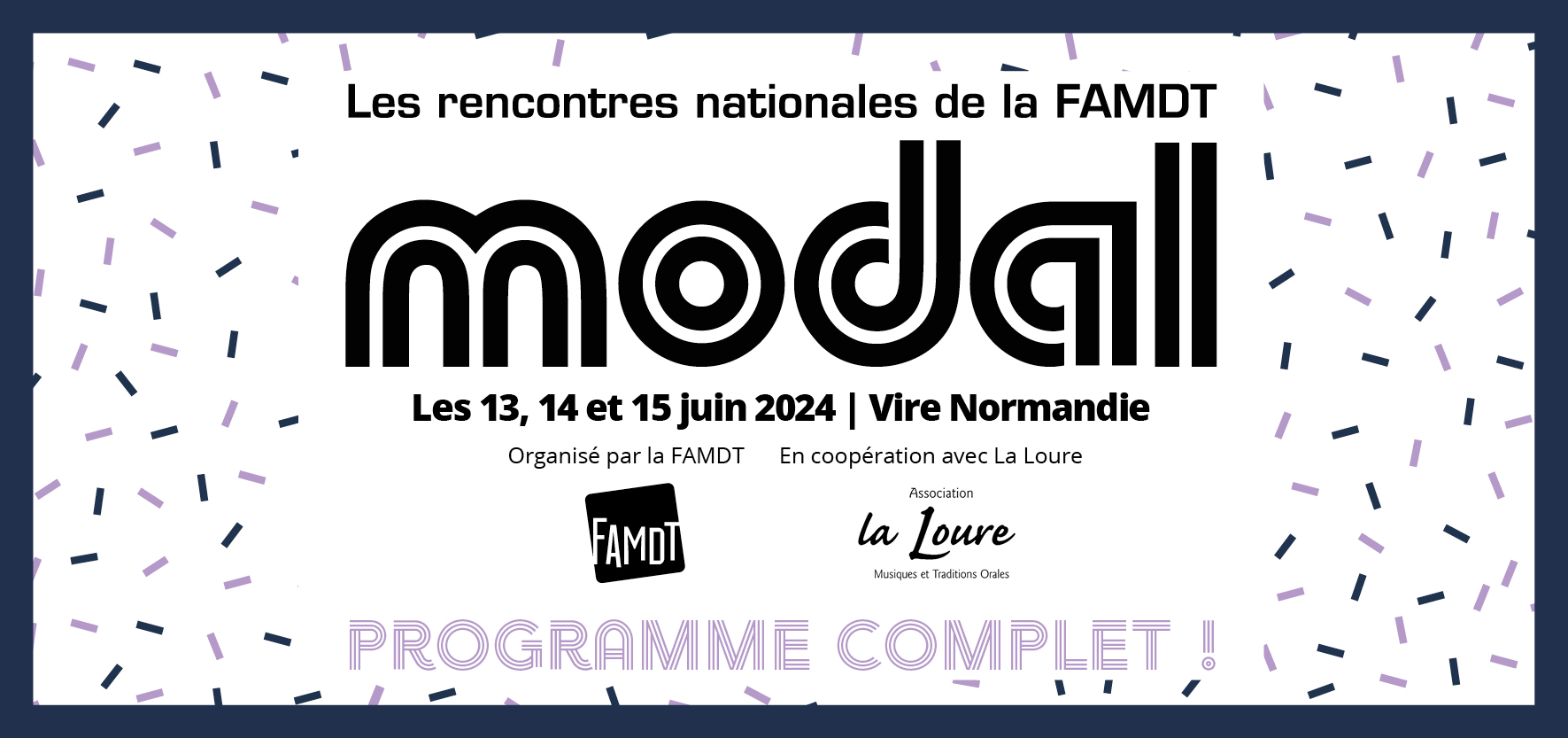 You are currently viewing Modal – Les rencontres – 13, 14 et 15 juin 2024
